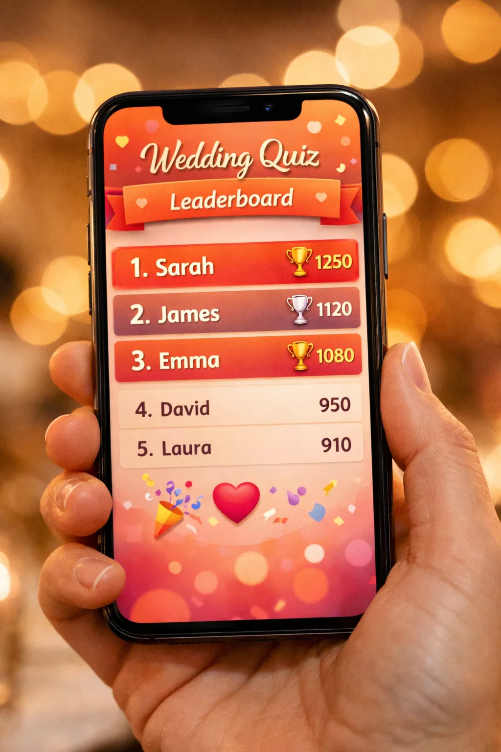 Guests checking the live leaderboard at an event